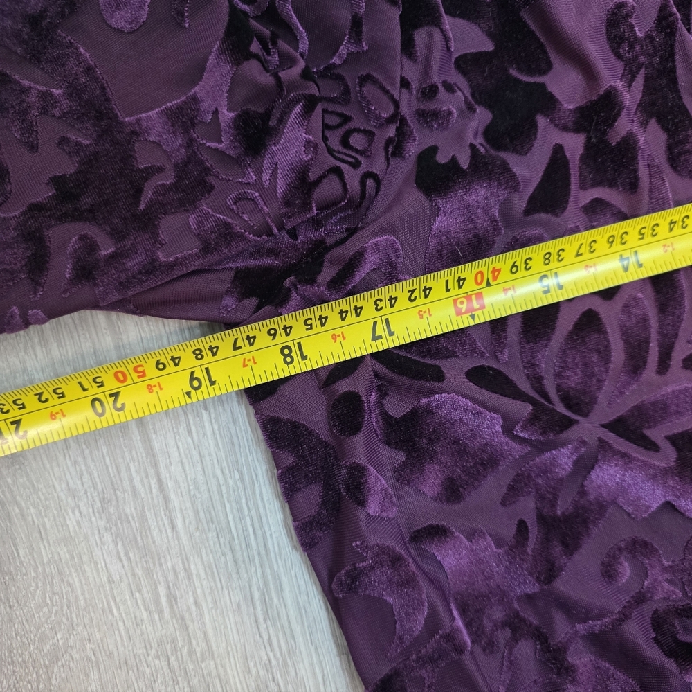 Free People All Night Long Velvet BurnoutDress Whimsigoth Boho Purple S NWOT - Picture 11 of 12